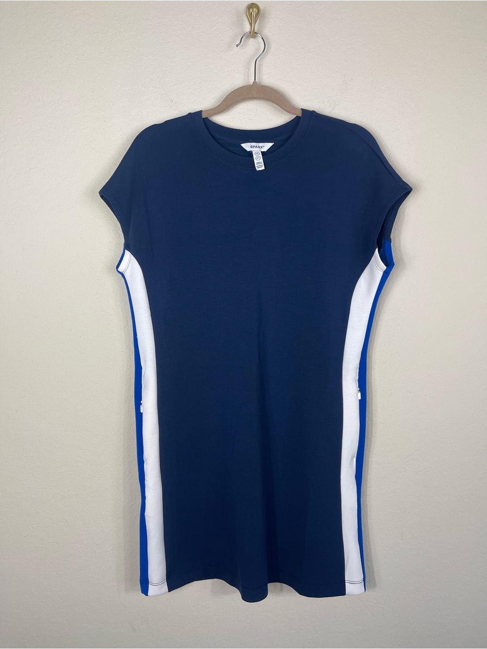 Spanx Air Essentials Colorblock Mini T-Shirt Dress Size Medium - Picture 4 of 8